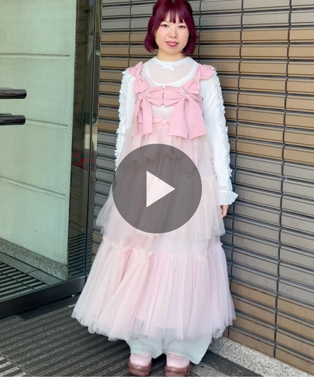 RIBBON RIBBON TULLE ONE-PIECE | Candy Stripper（キャンディ