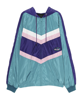 SWITCHED COLOR HOODED JACKET
