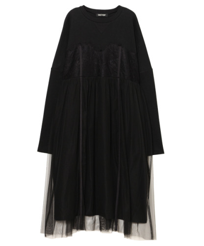 LACE LINGERIE SWEAT ONE-PIECE