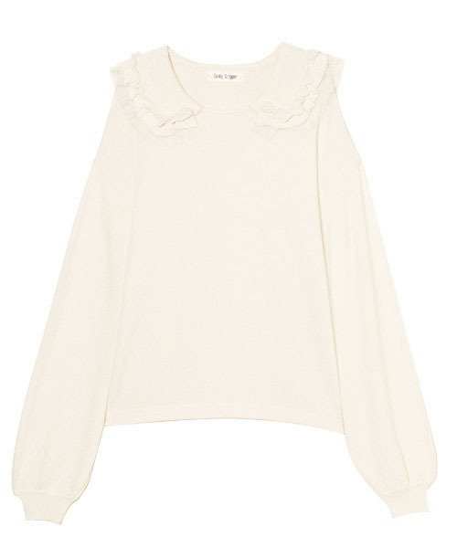 FRILL COLLAR KNIT