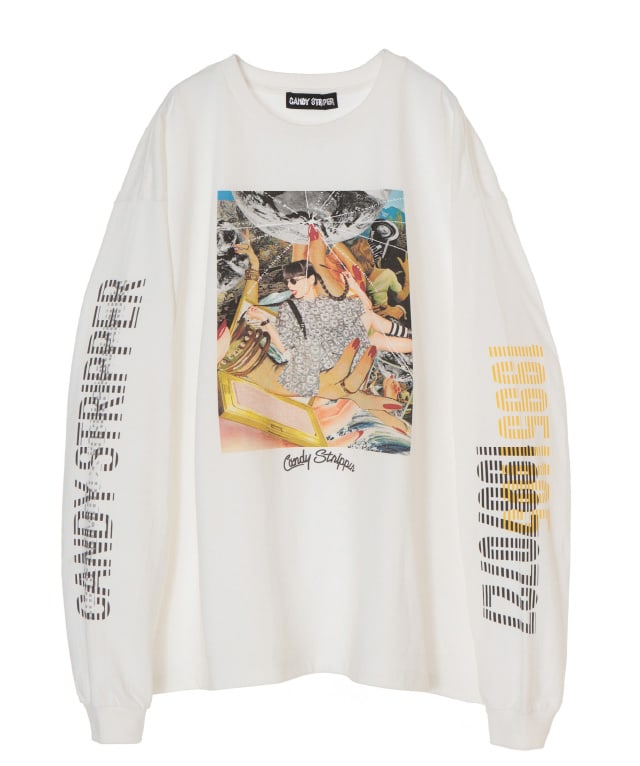 河村康輔×秋元梢× Candy Stripper PHOTO COLLAGE L/S TEE COLOR