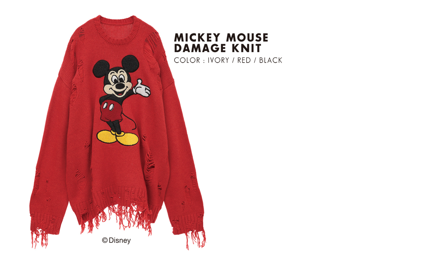 MICKEY MOUSE DAMAGE KNIT