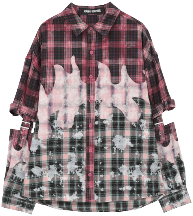 FIRE “PATCH WALK” SHIRT／ピンク系