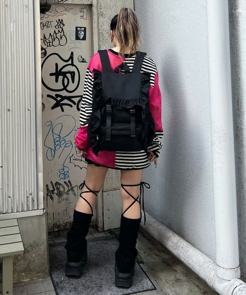 BELOVED FRILL BACKPACK | Candy Stripper（キャンディ ストリッパー