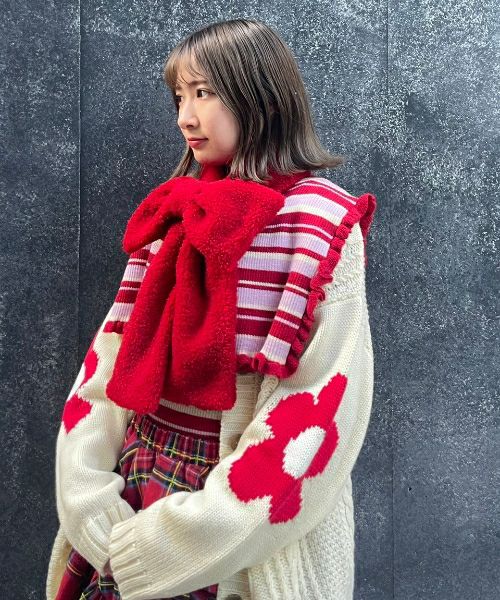 BOA RIBBON MUFFLER | Candy Stripper（キャンディ ストリッパー