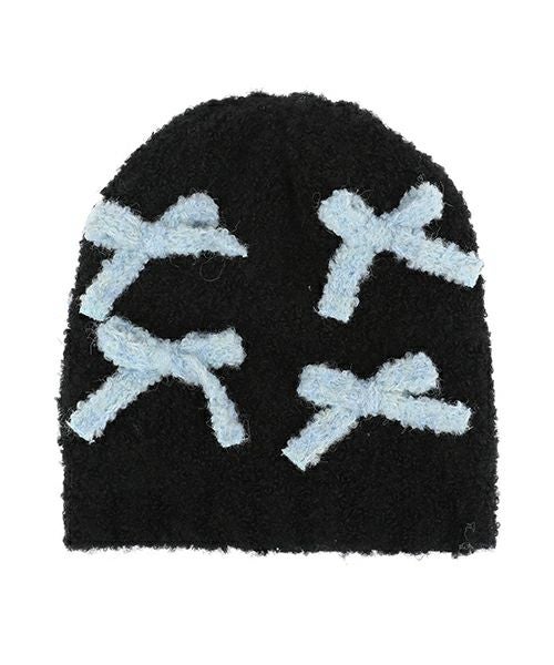 FLUFFY RIBBON BEANIE | Candy Stripper（キャンディ ストリッパー