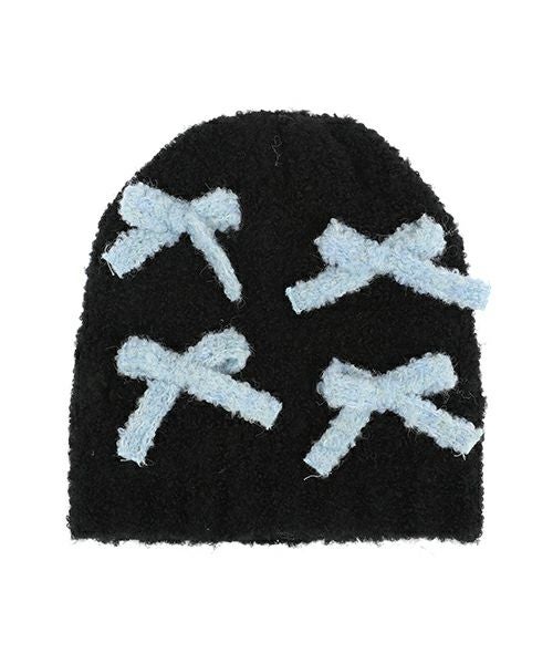 FLUFFY RIBBON BEANIE | Candy Stripper（キャンディ ストリッパー