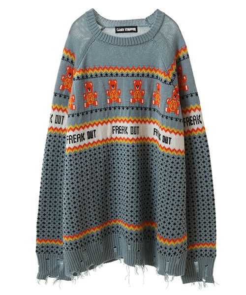 ANARCHY BEAR NORDIC KNIT | Candy Stripper（キャンディ ストリッパー