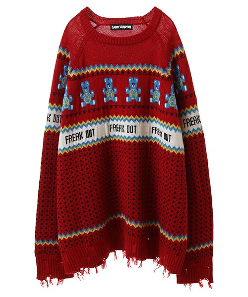 ANARCHY BEAR NORDIC KNIT | Candy Stripper（キャンディ ストリッパー