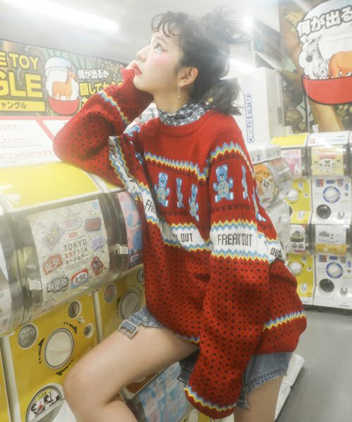 ANARCHY BEAR NORDIC KNIT | Candy Stripper（キャンディ ストリッパー