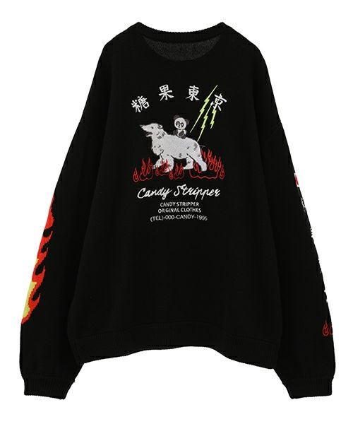 CANDY SOUVENIR EMBROIDERY KNIT | Candy Stripper（キャンディ