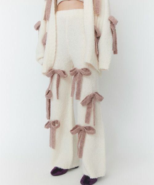 FLUFFY RIBBON KNIT PANTS | Candy Stripper（キャンディ ストリッパー