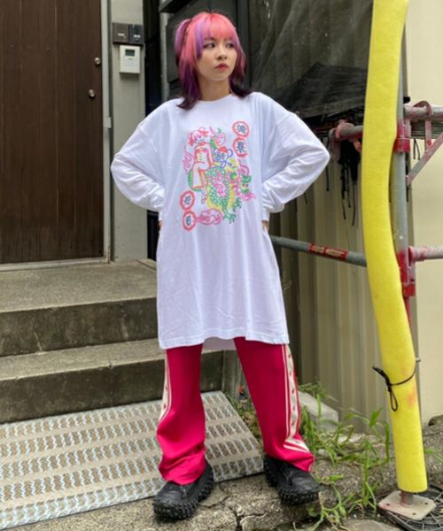 LiSA】ANOTHER Great Day NEON SIGN L/S TEE | Candy Stripper