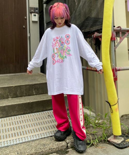 LiSA】ANOTHER Great Day NEON SIGN L/S TEE | Candy Stripper