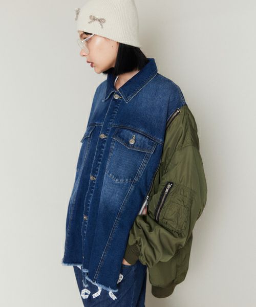 COMBINED DENIM JACKET | Candy Stripper（キャンディ ストリッパー