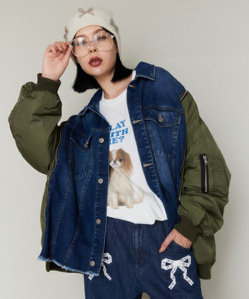 COMBINED DENIM JACKET | Candy Stripper（キャンディ ストリッパー