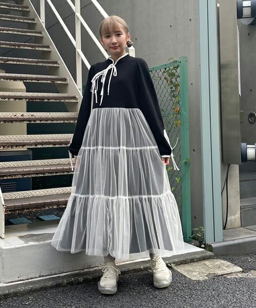 RIBBON CHINA ONE-PIECE | Candy Stripper（キャンディ ストリッパー