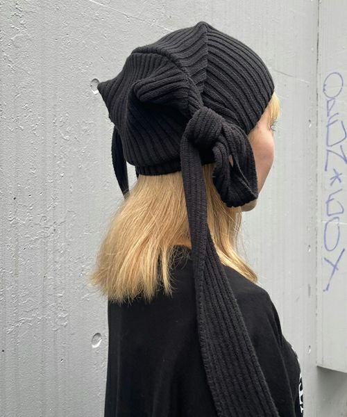 【限定値下げ】CROCHEANT Short Ribbon Beanie Ribbon beanie - CROCHEANT | 60% - Asian Fashion Online Store