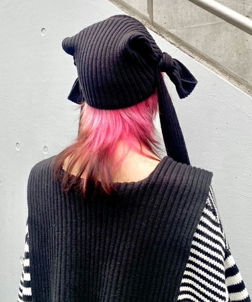 BORDER RIBBON BEANIE | Candy Stripper（キャンディ ストリッパー
