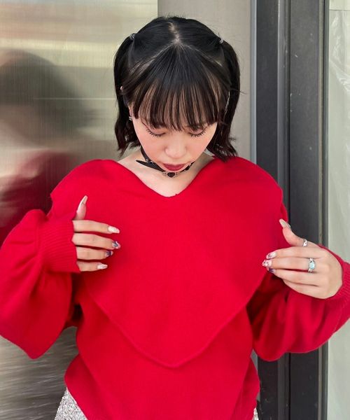 ♡COLLAR KNIT | Candy Stripper（キャンディ ストリッパー