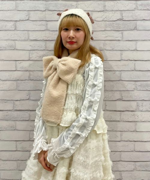 DOLLY RIBBON VELOUR TOPS | Candy Stripper（キャンディ ストリッパー