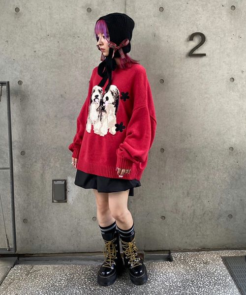 TWIN PUPPIES KNIT | Candy Stripper（キャンディ ストリッパー