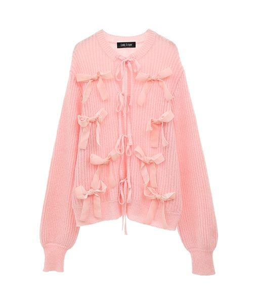 FANCY RIBBON KNIT CARDIGAN | Candy Stripper（キャンディ