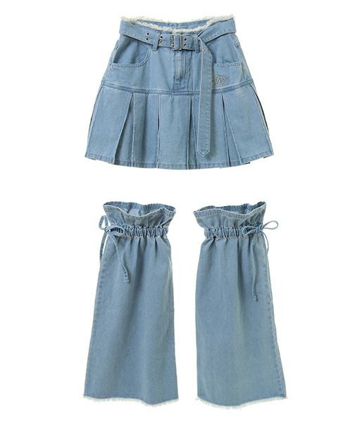 PLEATED MINI SKIRT ＆ LEG WARMERS | Candy Stripper（キャンディ