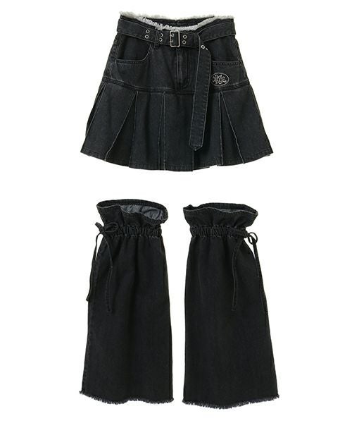 PLEATED MINI SKIRT ＆ LEG WARMERS | Candy Stripper（キャンディ