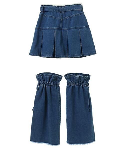 PLEATED MINI SKIRT ＆ LEG WARMERS | Candy Stripper（キャンディ