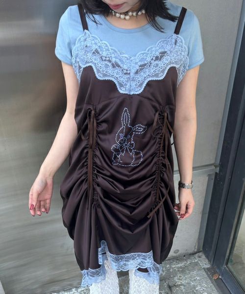 RHINESTONE BUNNY LINGERIE DRESS | Candy Stripper（キャンディ