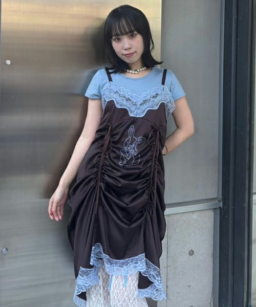 RHINESTONE BUNNY LINGERIE DRESS | Candy Stripper（キャンディ