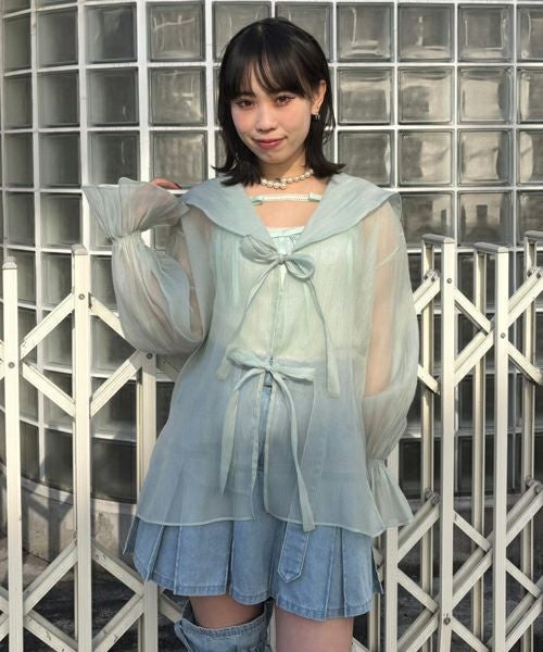 RIBBON SEE THROUGH TOPS | Candy Stripper（キャンディ ストリッパー