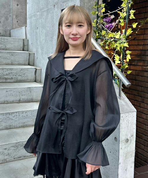 SHEER SAILOR BLOUSE | Candy Stripper（キャンディ ストリッパー