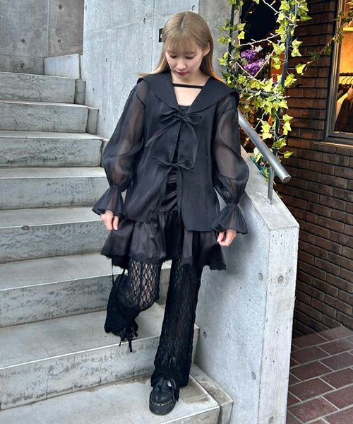 SHEER SAILOR BLOUSE | Candy Stripper（キャンディ ストリッパー