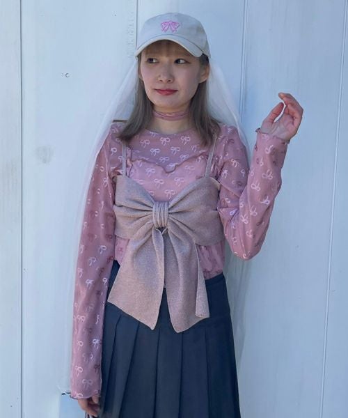 RIBBON SHEER CHOKER TOPS | Candy Stripper（キャンディ ストリッパー