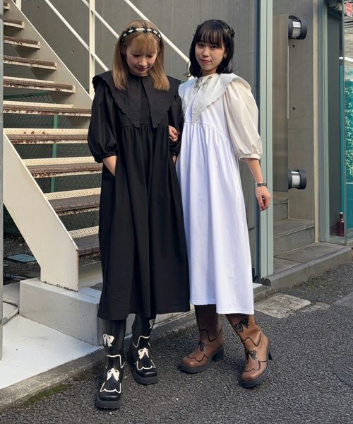 DEAR MINE BIG COLLAR DRESS | Candy Stripper（キャンディ