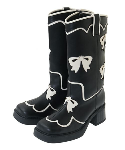 RIBBON WESTERN BOOTS | Candy Stripper（キャンディ ストリッパー