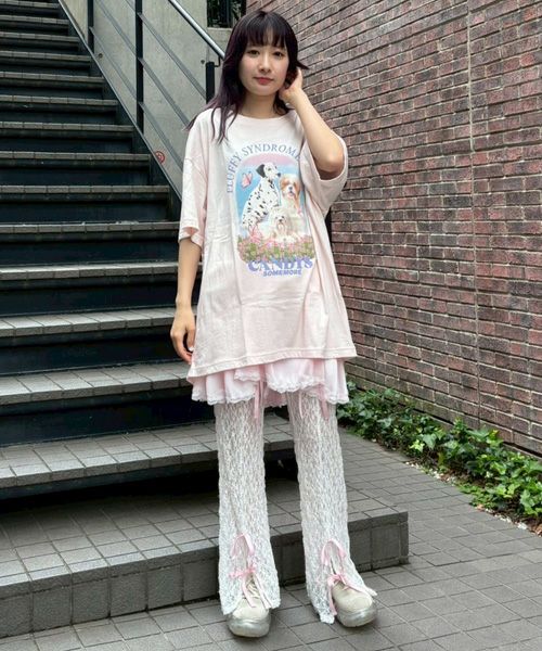 Candy Stripper SKIRT LAYERED パンツ SATIN GATHER SKIRT LAYERED PANTS | Candy Stripper（キャンディ