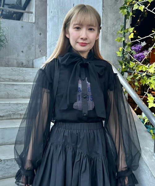 RIBBON TULLE BLOUSE | Candy Stripper（キャンディ ストリッパー 