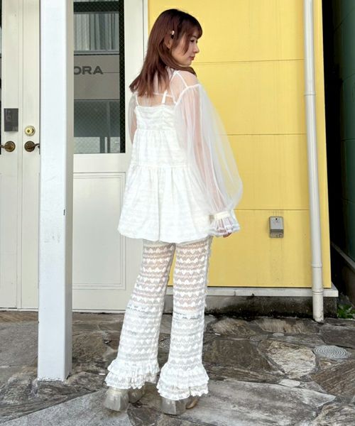RIBBON TULLE BLOUSE | Candy Stripper（キャンディ ストリッパー