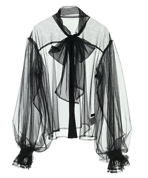 RIBBON TULLE BLOUSE | Candy Stripper（キャンディ ストリッパー