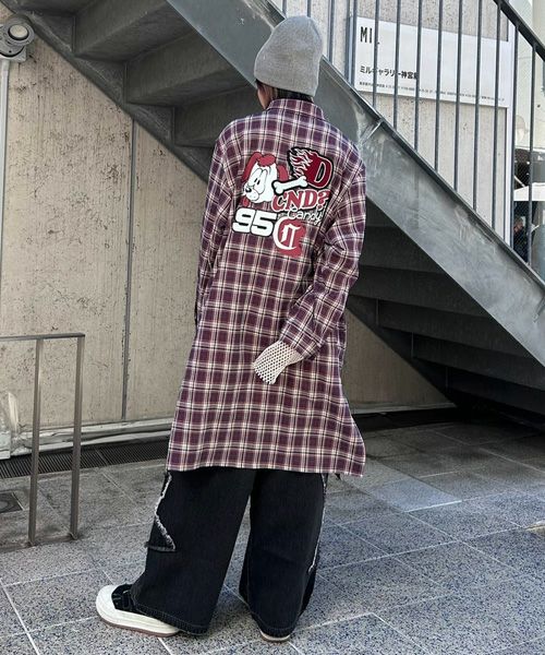CND PATCHED SHIRT ONE-PIECE | Candy Stripper（キャンディ