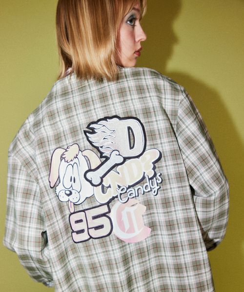 CND PATCHED SHIRT ONE-PIECE | Candy Stripper（キャンディ