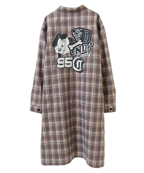 CND PATCHED SHIRT ONE-PIECE | Candy Stripper（キャンディ