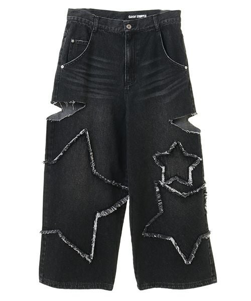 STAR PATCHED DENIM PANTS | Candy Stripper（キャンディ ストリッパー