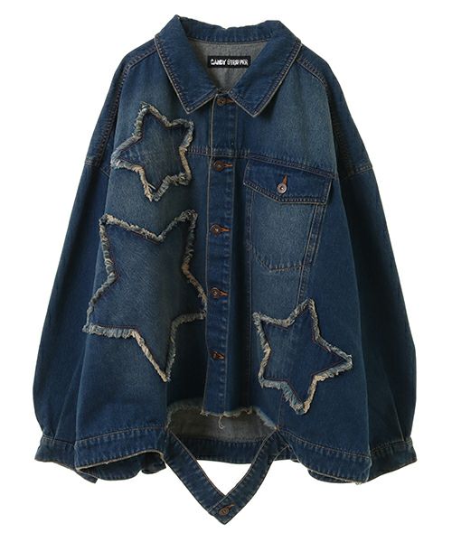 STAR PATCHED DENIM JACKET | Candy Stripper（キャンディ