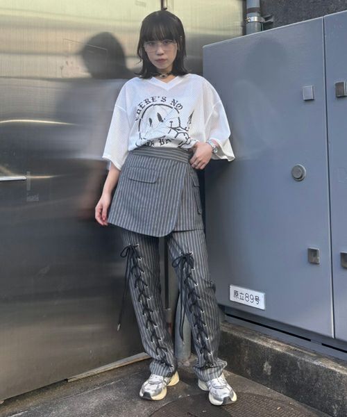 LACE UP LAYERED PANTS | Candy Stripper（キャンディ ストリッパー