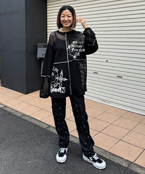 LACE UP LAYERED パンツ　キャンディストリッパー LACE UP LAYERED PANTS | Candy Stripper（キャンディ ストリッパー