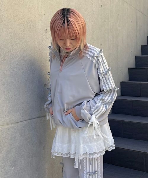 RIBBON RIBBON JERSEY BLOUSON | Candy Stripper（キャンディ